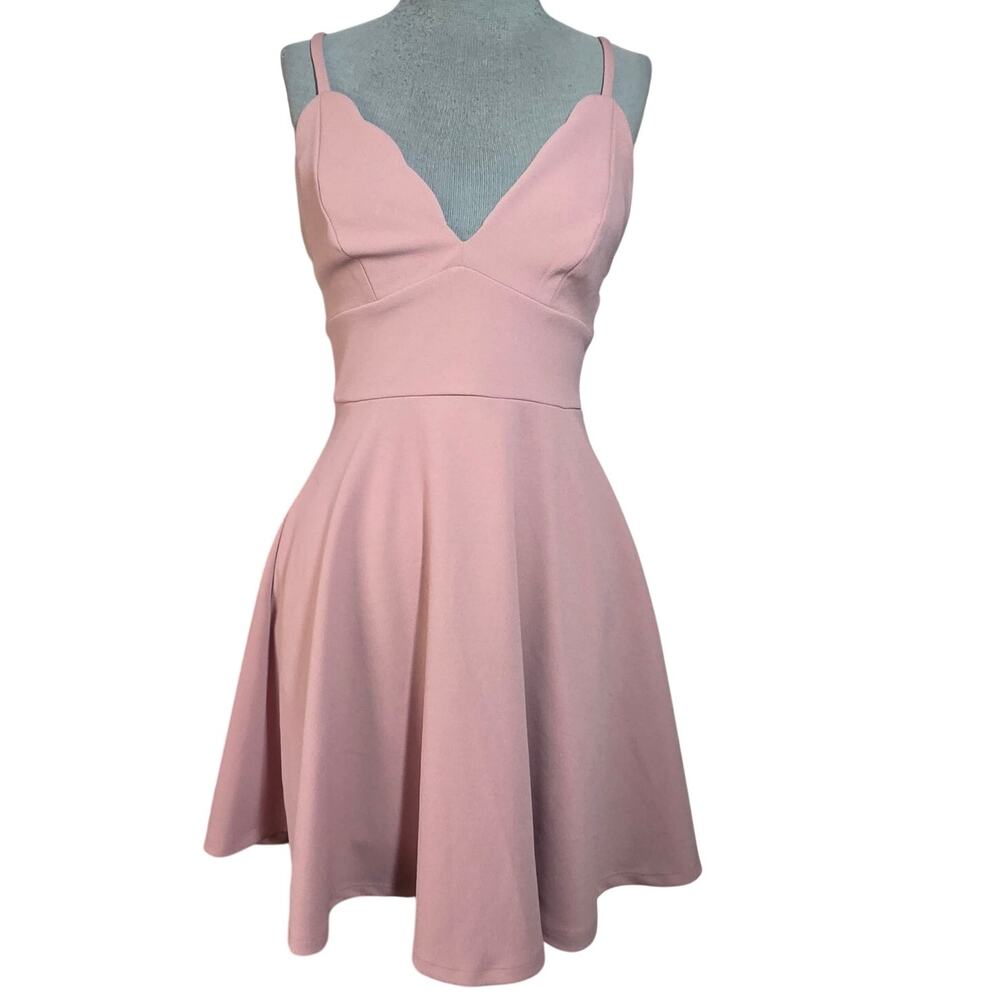 V Neck Mini Sleeveless Dress with Pockets Size Medium